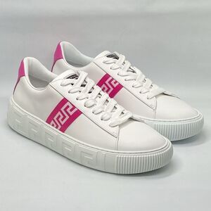 Versace Greca Logo Leather Sneakers size 40